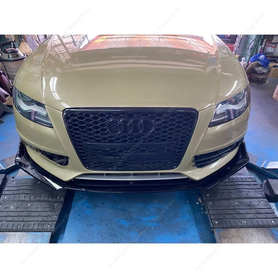 カバー 購入 フロント キット 5PCS汎用カーバンパーリップボディスポイラーカナードスプリッターディフューザーカーボン 車のフロントバンパースプリッターリップスポイラーディフ​​ューザープロテクターボディキットスポイラーカバーと互換性 A4 B8.5