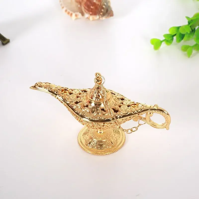 Vintage Magical Legend Aladdin Genie Lamp for Home Wedding Table Decor Collectable Rare Classic Arabian Costume Props Gift New