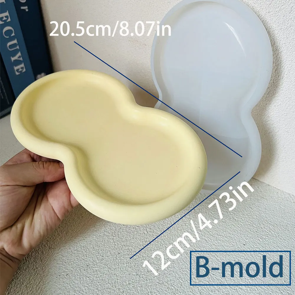 Round Concrete Silicone Mold for Aromatic Candle Holder and Hydroponic Planters