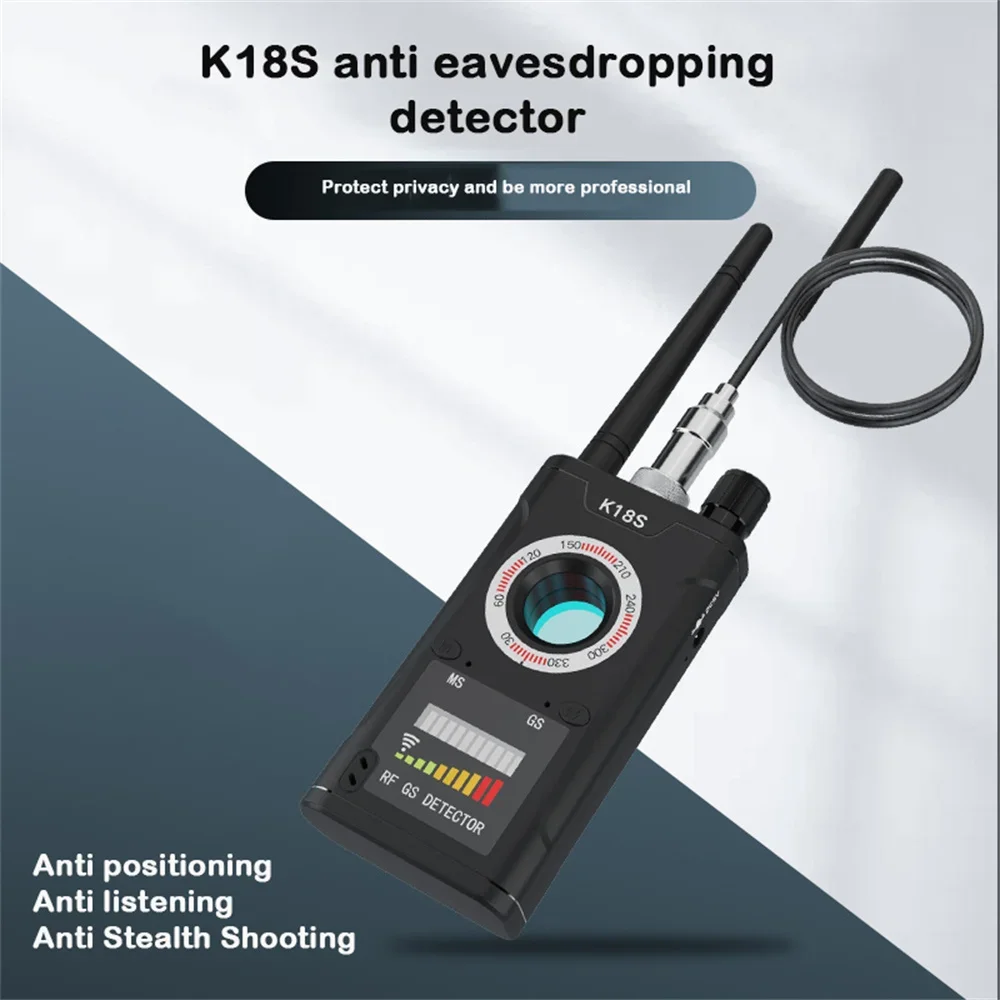 K18s Multi-function Anti Detector Camera GSM Audio Bug Finder GPS Signal Lens RF Tracker Detect Wireless Camera