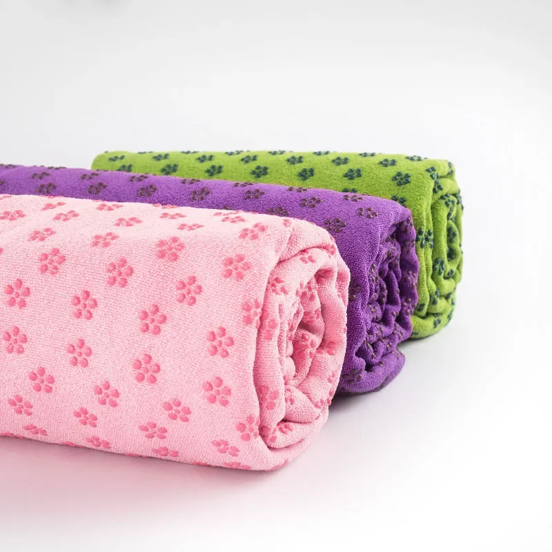 Thickened Thin Yoga Mat Towel Anti-slip Particles Sweat Absorbent Factory Direct Carpet Yoga Supplies Towel Rug