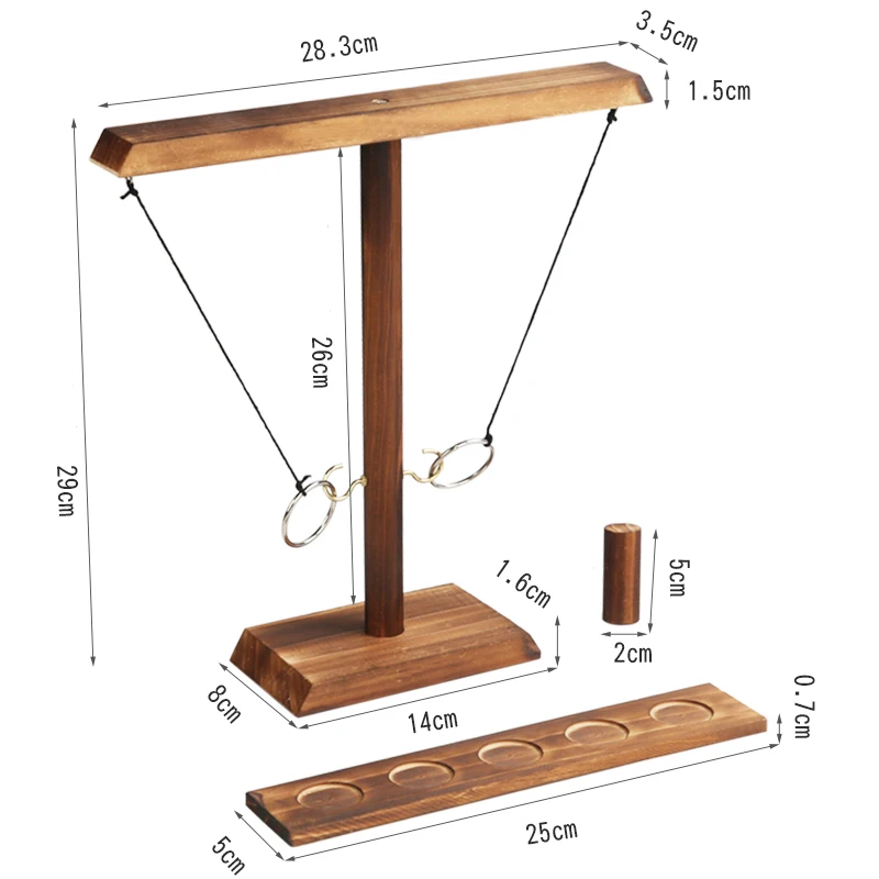 Ultimate Ring Toss: Fast-Paced Wooden Board Game Set