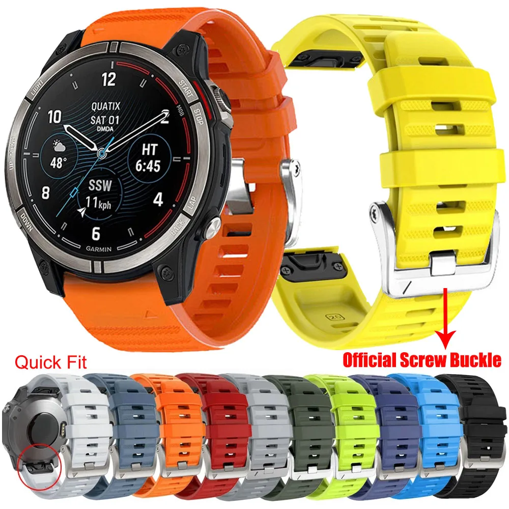Wristband Quickfit Band For Garmin Quatix 7 6 5 3 Sport Silicone