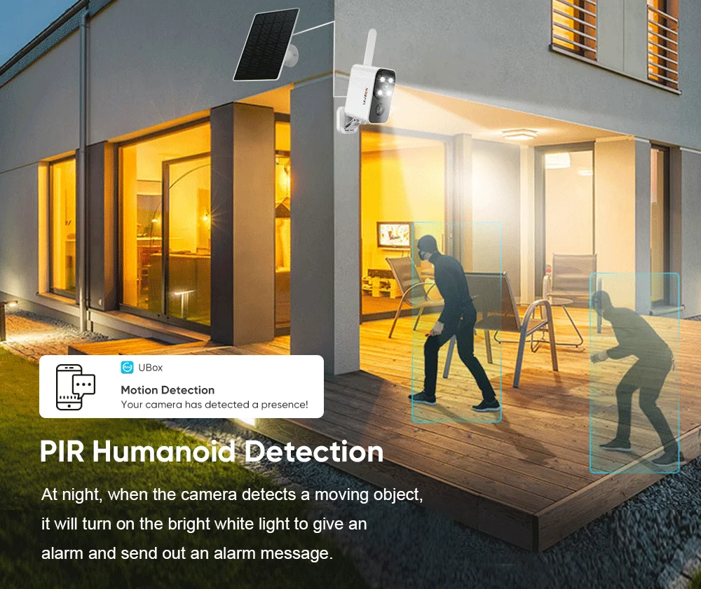 4G/WiFi Solar Security Battery Camera 2K Wireless Outdoor Battery Powered Cam Co