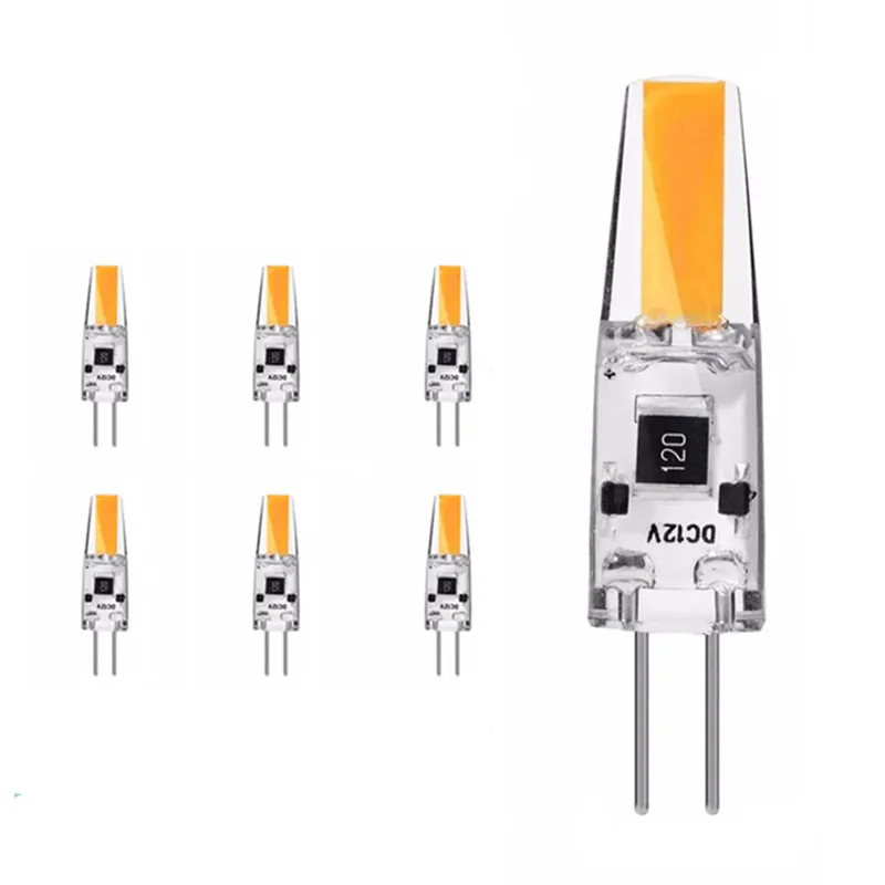 

6X 10pcs/lot COB LED G4 6W Light Bulb AC 12V 220V LED Lamp Spotlight Chandelier Lighting Replace 30W 60W Halogen Lamps