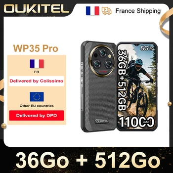 Smartphone robusto Oukitel WP35 Pro 6.6'' 5G 11000mAh 36(12+24)GB + 512GB 33W 60Hz 64MP NFC Telefono Dual SIM