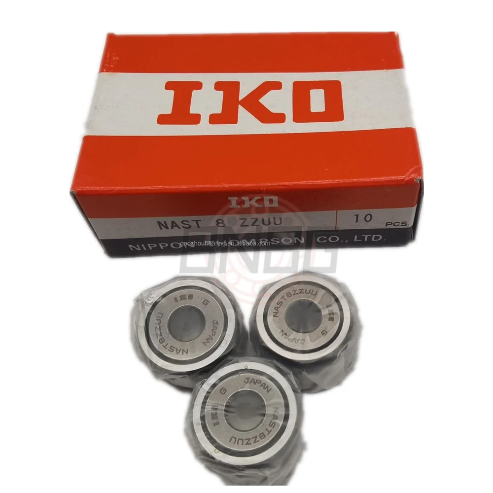 Iko Original Nast8zz Cam Follower Needle Roller Bearing Nast6zz Nast10zz Nast12zz Nast15zz Nast17zz Nast20zz Nast25zz Nast30zz