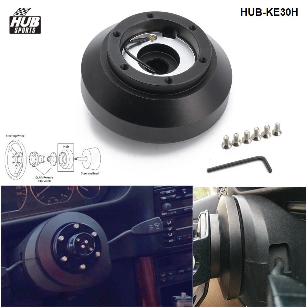 Hubsport Aluminum Steering Wheel Short Hub Adaptor Boss Kit For Bmw E30