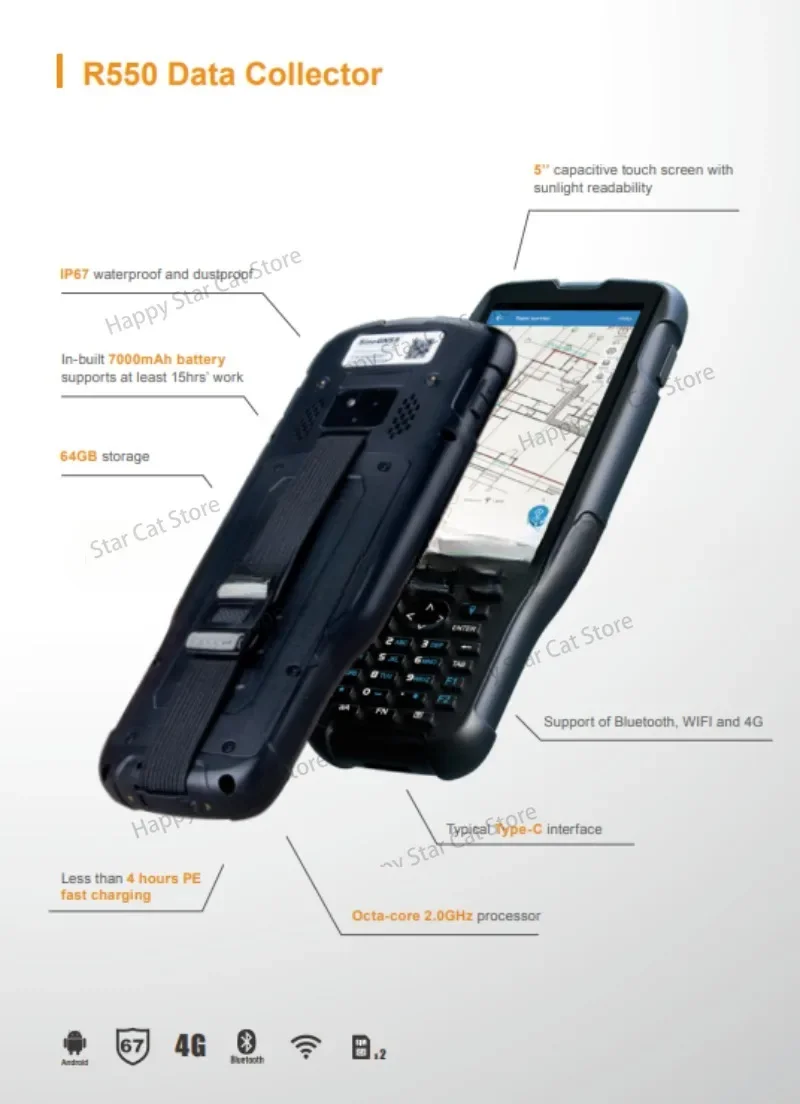 Hi-target High Precision GPS Surveying Instrumentd ihandheld GIS Data Collector Ihand30 4