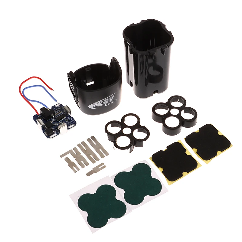 4S BMS 18650 리튬 배터리 보관함 16.8V BMS PCBA 홀더가 있는 전동 공구용 니켈 용량 라벨(배터리 없음)