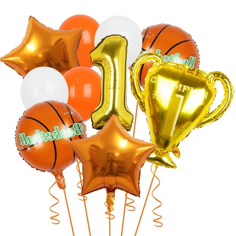 10-Piece Basketball Balloon Party Decorations Set