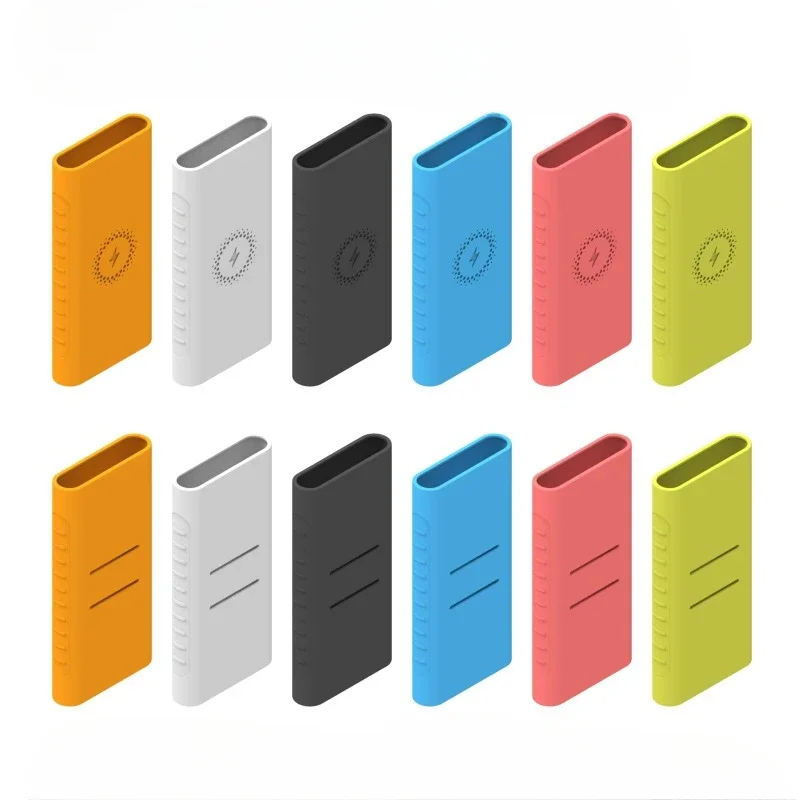 Power Bank Case 1Pc Color Soft Silicone Protective Cover for Xiaomi Wireless Power Bank 3 10000mAh Fast Charge Outdoor Anti fall