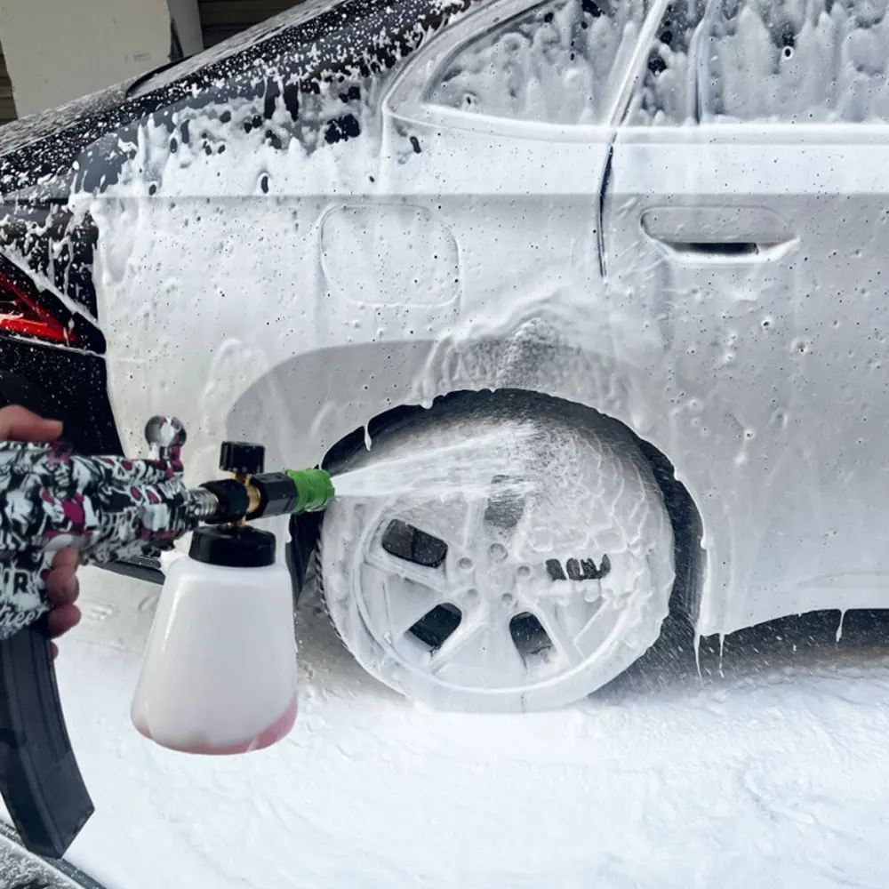 ROUE high pressure washer foam gun kit with five-color nozzle 4080PSI, M22-14 water outlet connector, suitable for Bosch Nilfisk 6