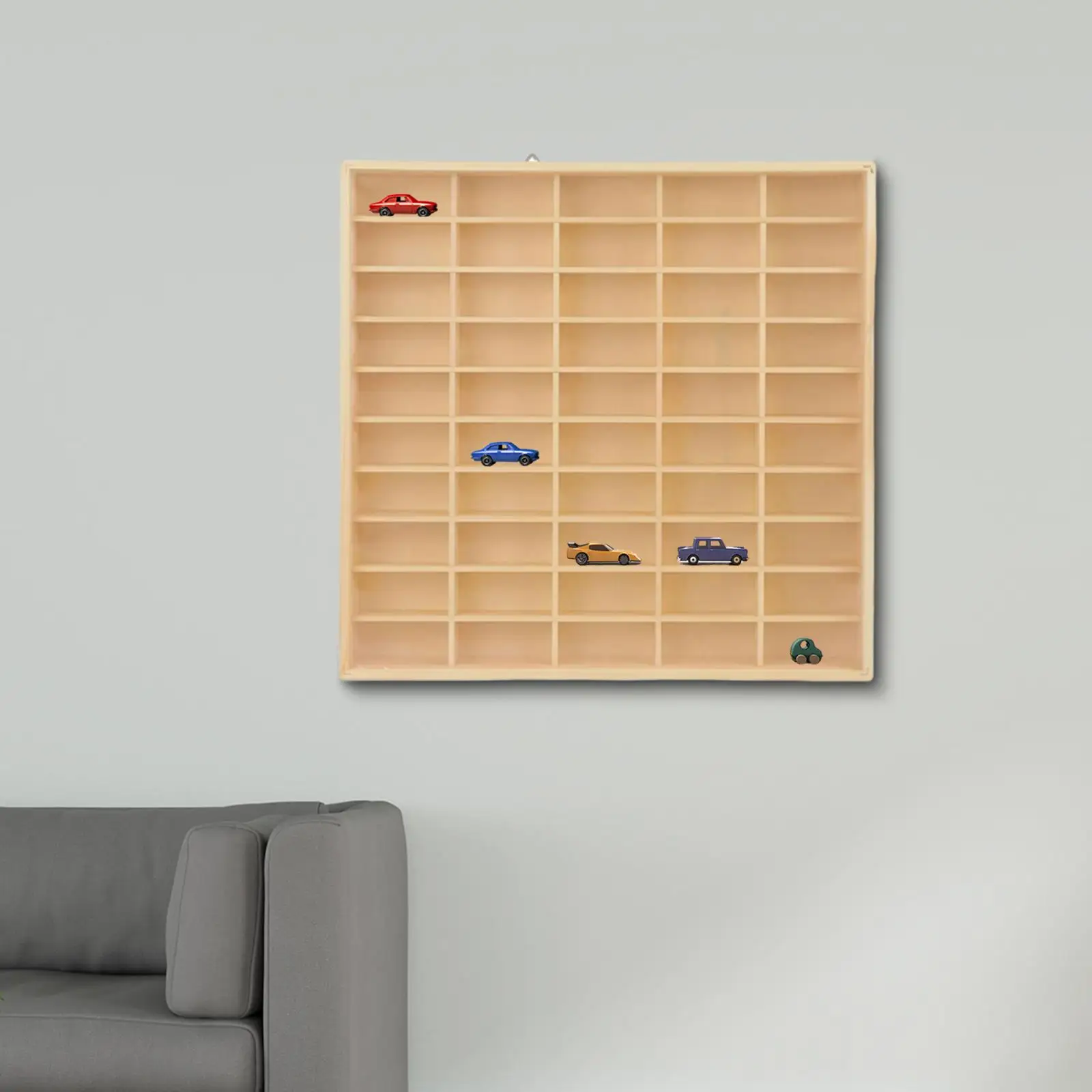Display Shelves Rack Collectibles Wood Showcase Space Saving Figures Display Cabinet for Collection Figures Store Home Tie Rack