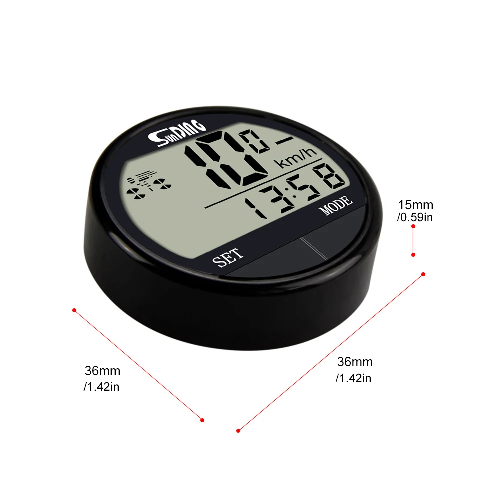 Bicycle Speedometer Bike Computer LED Digital Cycling Odometer Multi-Functional Cycling Computer for Men Women Outdoor Cycling