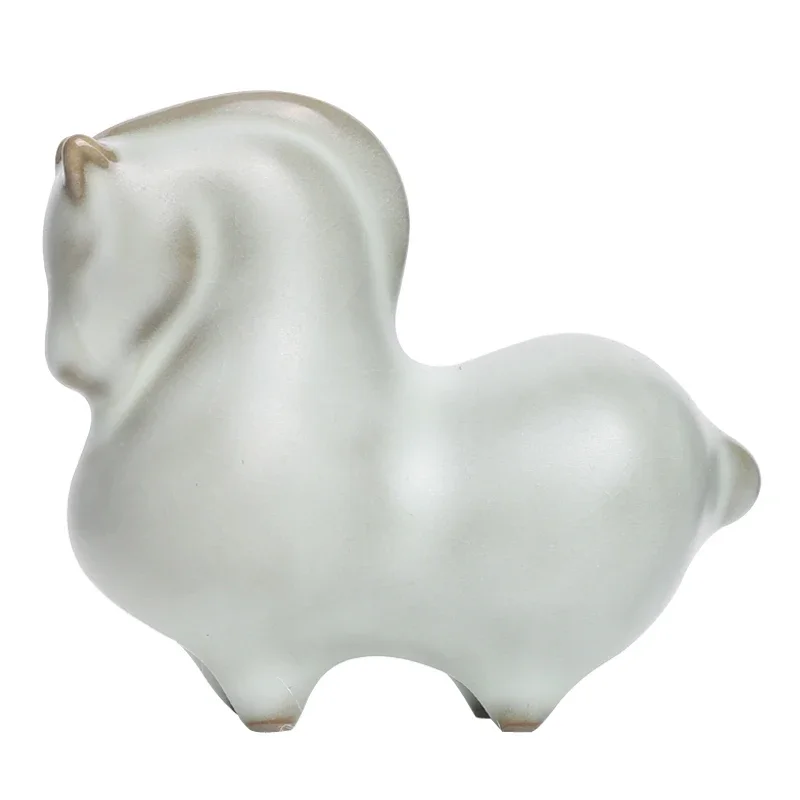 Tradition Ceramics Tea Pet Ornaments Lovely Pony Horse Statue Tea Table Decoration Home Desktop Handmade Crafts Tea Set Supplies