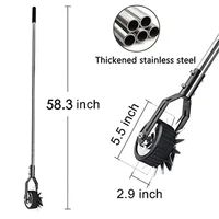 Rotary Edger Serrated Blades Sharp CNC Grinding Adjustable Height Stainless Steel Handle 2