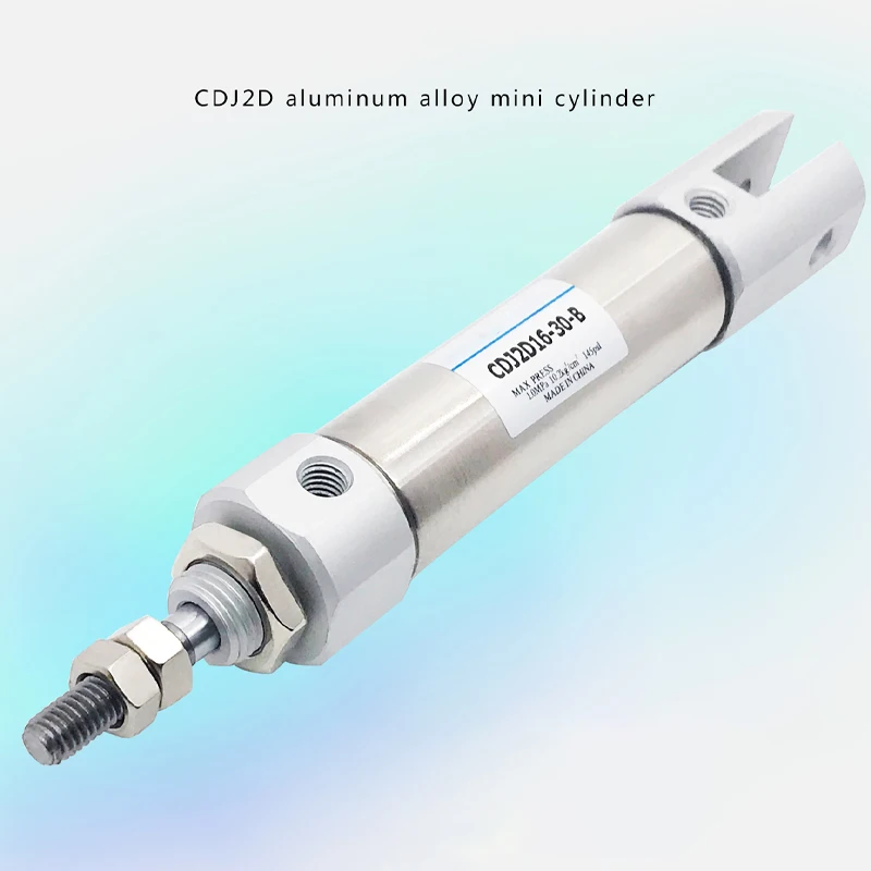 

CDJ2D16 Stroke 5~200mm Double clevis Mini Pneumatic Cylinder with pins Single Rod AirCylinder pencil micro double earrings
