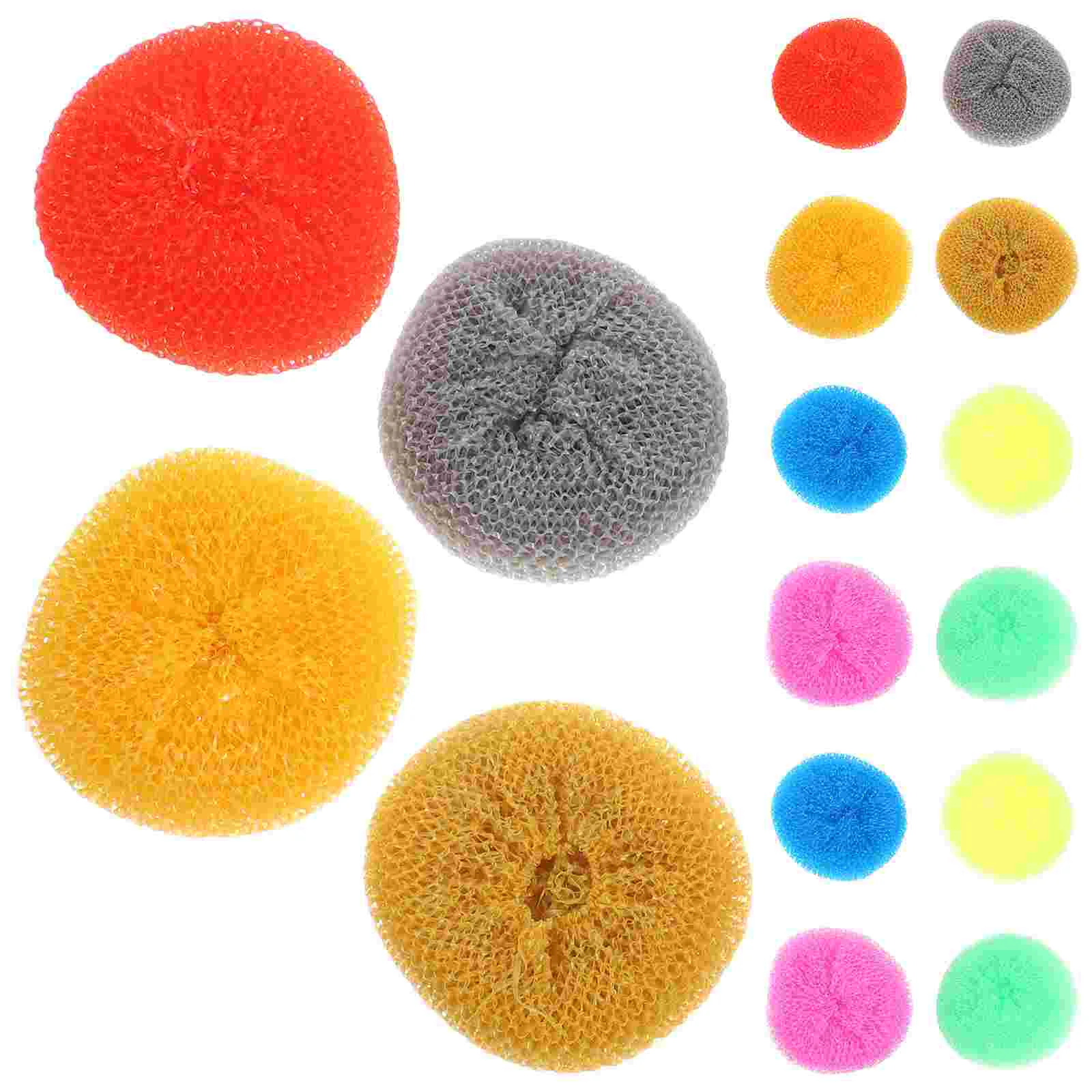 

30 Pcs Scrubber Scouring Rag (mixed Colors Pieces) Kitchen Dish Scrubbers Brush for Dishes Cleaning Ball Balls Pad Pot Pads