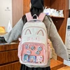 Y2K Cute Cat Ita Backpacks Large Capacity Knapsack Casual Girl Transparent DIY Display Rucksack Cartoon Trendy Travel Schoolbags 5