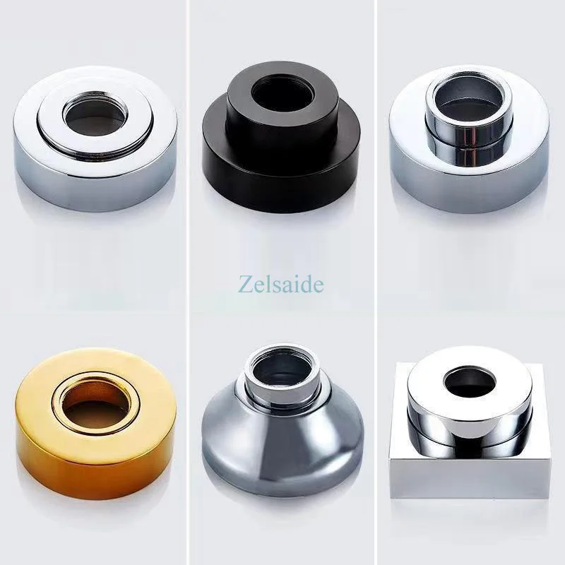 silver golden balck color adjustable decorative cover decoration cup for shower faucet base