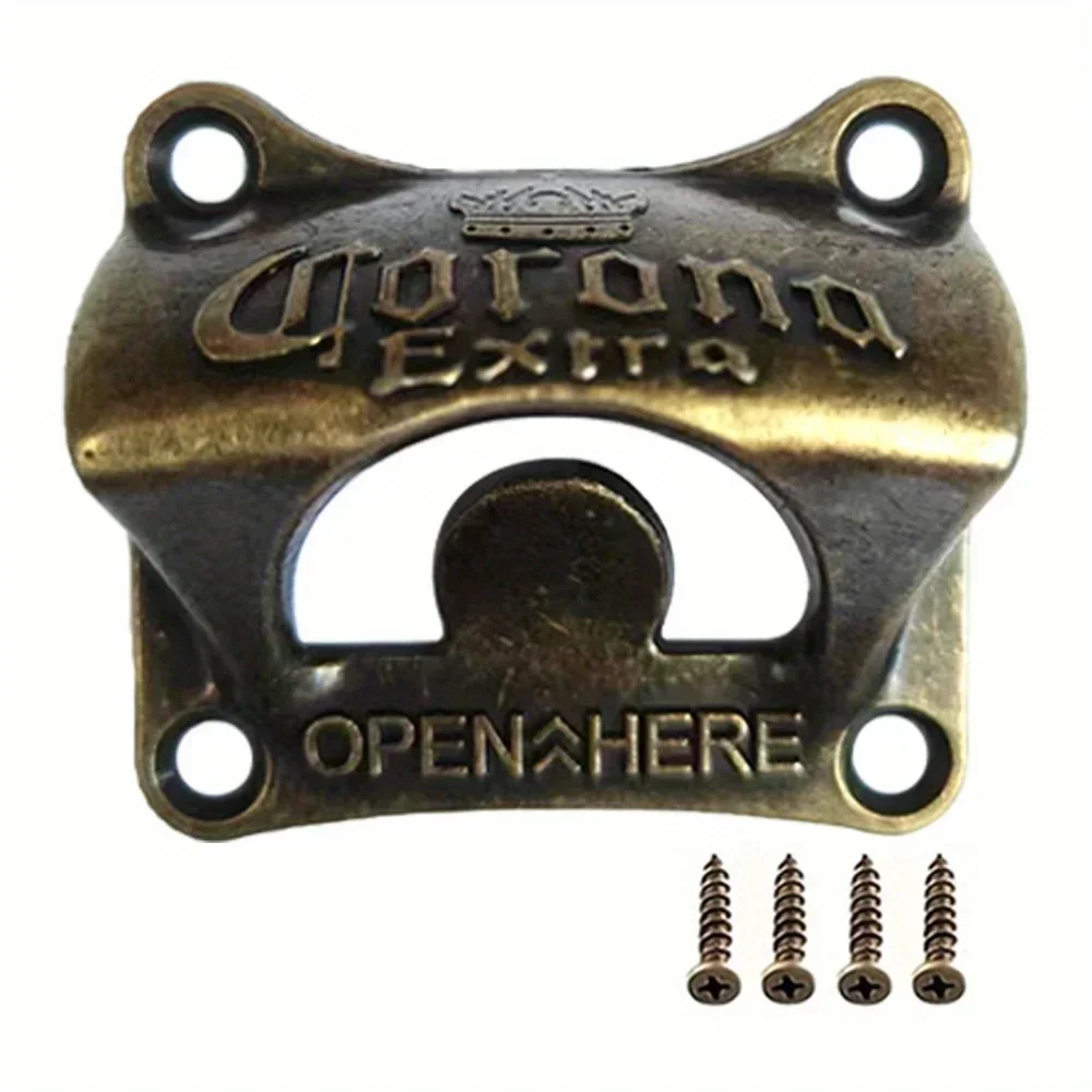 Bottle Opener Wall Mounted Retro BBQ DIY Solid Beer Opener 1/2/4/8pcs bottle opener kitchen tools multifunctional tool