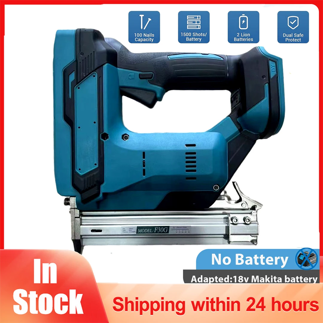 Brushless Electric Nail Gun F30 F25 F20 F15 Stapler Nailer Woodworking Wireless Cordless Power Tools For Makita 18V Battery