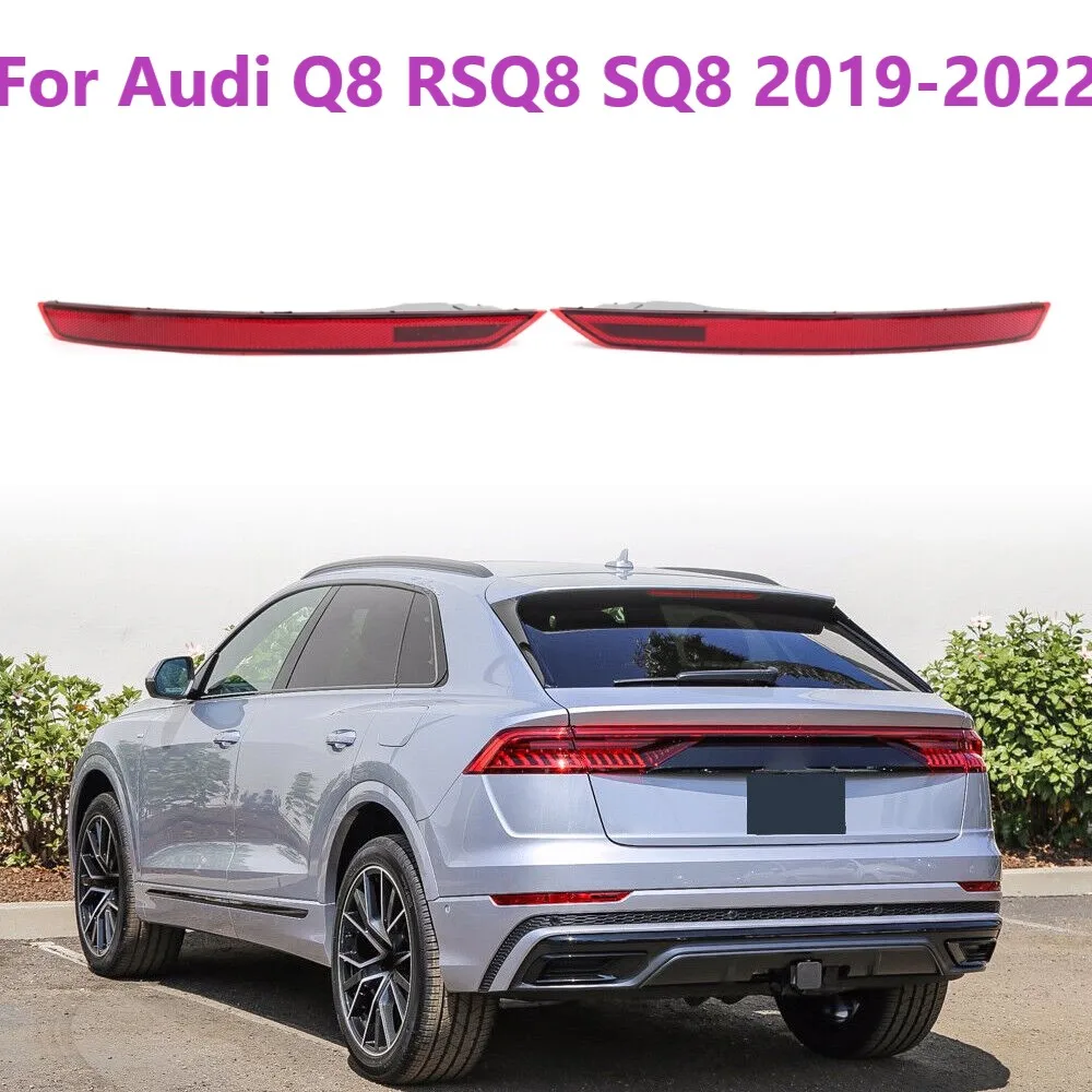 

Для Audi Q8 RSQ8 SQ8 2019 2020 2021 2022 отражатель заднего бампера автомобиля стоп-сигнал задний тормоз задний фонарь 4M8945701 4M8945702