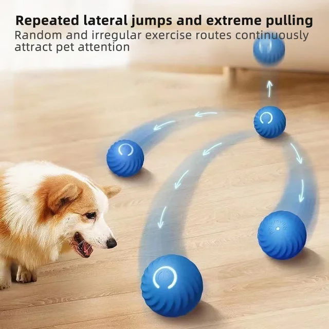 Pet Toy Ball Electric Interactive Game Gravity Sensor Smart Jumping Rolling Ball Automatic Moving Puppy Cat Entertainment Toys 6