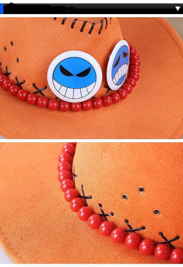 Anime Surrounding White Beard One Piece Team COS Cowboy Ace Hat_voghion.com