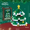 Christmas Gifts Micro Building Block Series Santa Claus Reindeer Puzzle Assembling Bricks Table Decoration Toys Children Kids 4