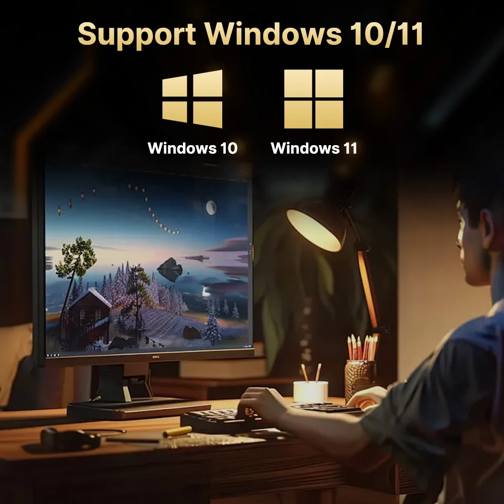 Intel I226 용 fenvi 2.5Gbps PCIe 네트워크 카드 데스크탑 PC Windows 10/11 용 10/100/1000/2500Mbps RJ45 4 포트 LAN 어댑터
