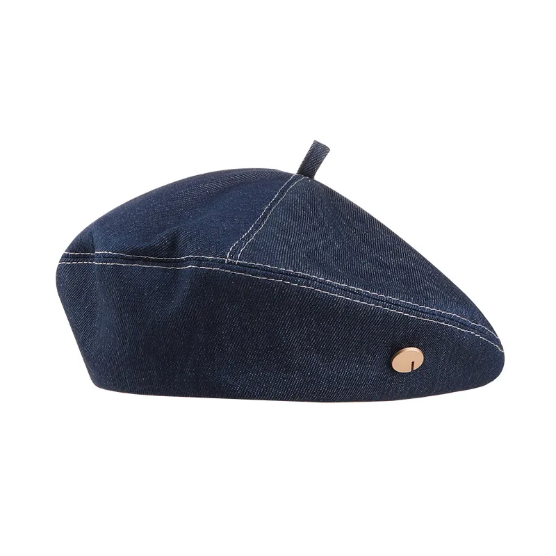 Boina Vaquera Vintage Para Mujer - Estilo Y2K, Francesa, Unisex, Color Negro