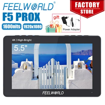 FEELWORLD F5 PROX 1600nit 고휘도 5.5 인치 4K HDMI 터치 스크린, DSLR 카메라 필드 모니터