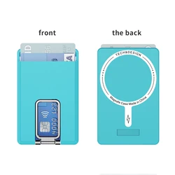 Luxury Transparent Magnetic Card Holder Wallet Pocket (QS)