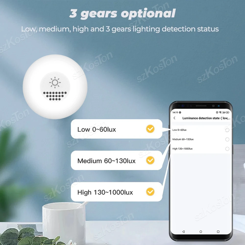 Tuya Light Sensor ZigBee Brightness Detector Illumination For Smart Home Automation Smart Life Remote Linkage Control light sensor