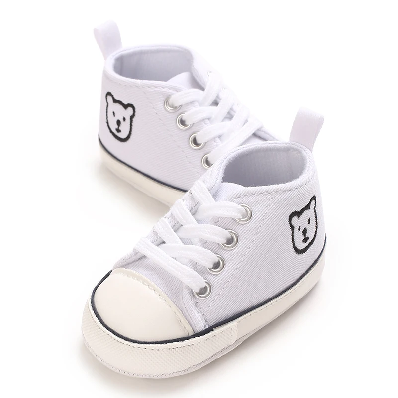 Frühlings- und Herbststil, 0–1 Jahre alt, mehrfarbige Segeltuchschuhe, Baby-Wanderschuhe, Babyschuhe, rutschfeste Schuhe mit weichen Sohlen – Detail 4