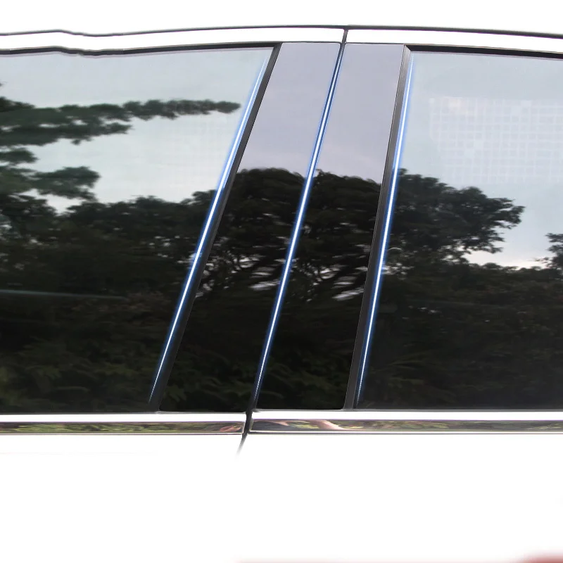 

6 шт. полированные столбики для Honda Civic Sedan 2016-2020, накладка на окно автомобиля BC, наклейка на столбик, хромированный Стайлинг