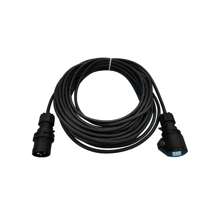

High quality power cables IP44 waterproof rating 16A 3Pin connectors 3*2.5mm flexible rubber cable with CE certificated