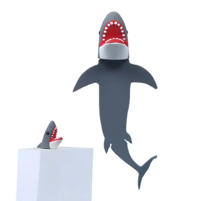 

3D закладки для книг, 3D Акула, крокодил, в форме мягких животных, забавный подарок для чтения, мультяшная Рождественская закладка для студентов, подростков, Бо