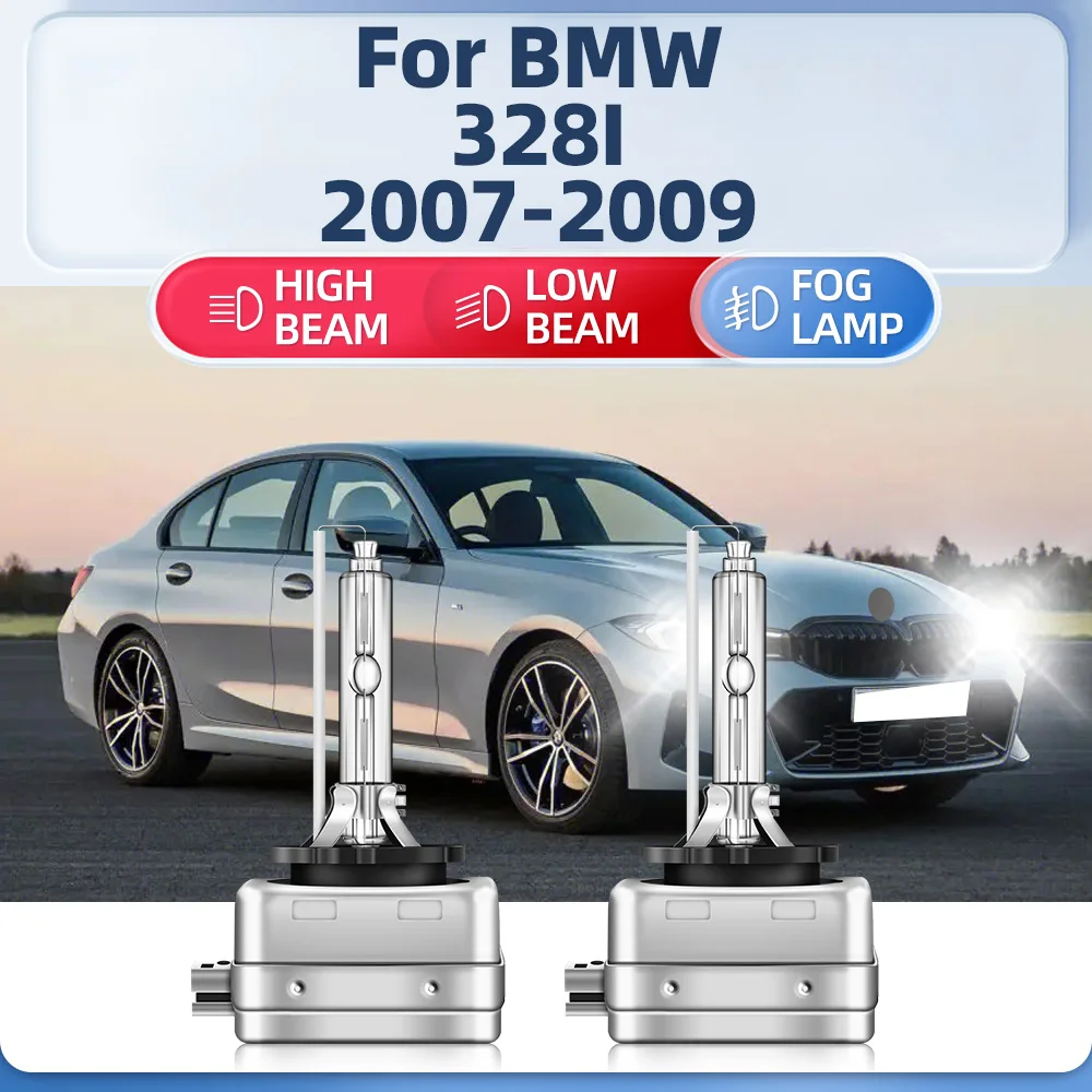 

2PCS 35W 20000LM D1S Car HID Xenon Headlight Bulbs 6000K White Auto Lamps 12V Plug And Play For BMW 328I 2007 2008 2009