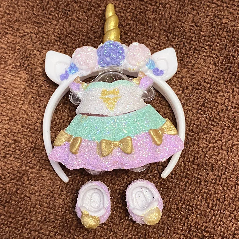 Original Clothes and Accessories Set for 8 cm Dolls - Dress Suit and Unicorn Outfit Toy Gift