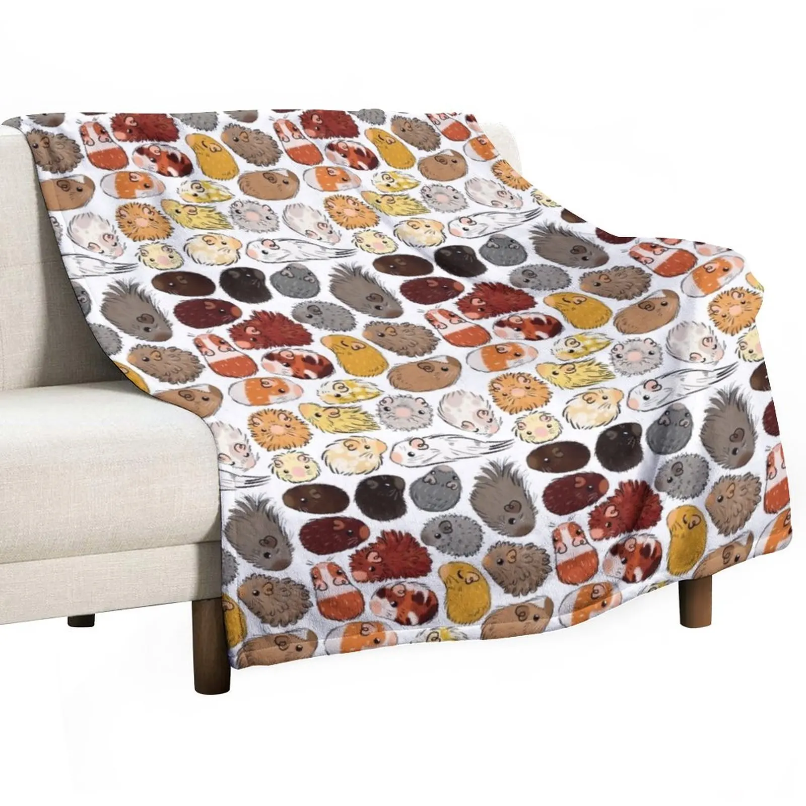 

Guinea Pig Gradient Throw Blanket Multi-Purpose Baby Blanket Quilt Blanket