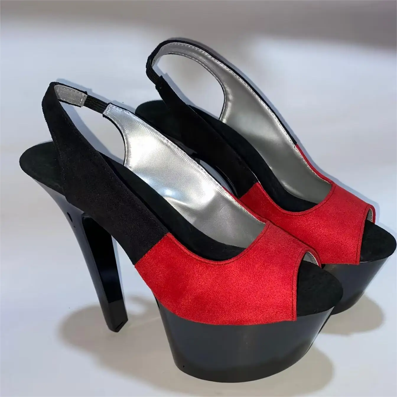 

New color suede material star stage catwalk, 17 cm club pole dancing high-heeled sandals