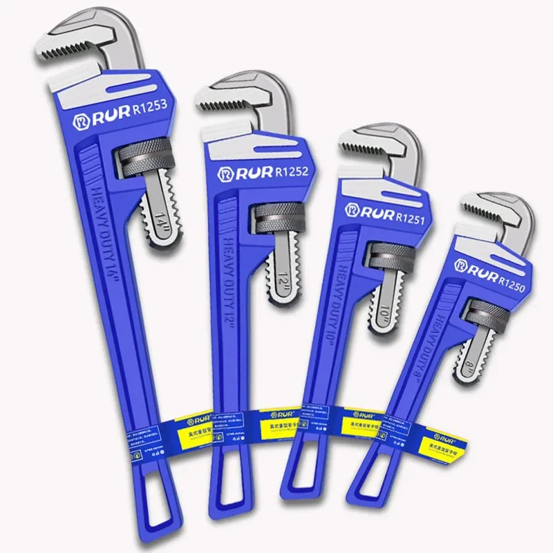 

Multifunctional Tool Pipe Wrench American Heavy-duty Pipe Wrench Large Open End Wrench Coated with Plastic Maintenance Tools