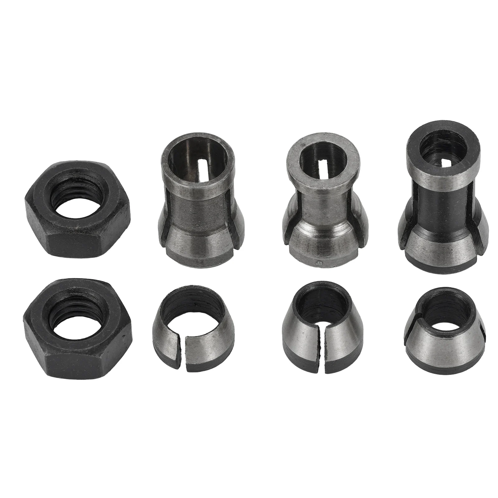 8Pcs High Precision Adapter Collet Set 6mm/6.35mm/8mm Collet Chuck Engraving Trimming Machine Route