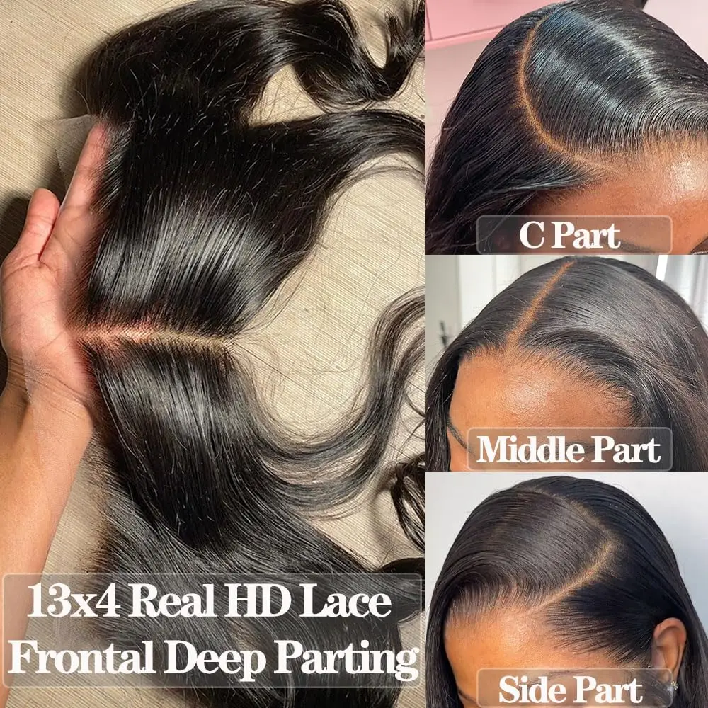 Body Wave 5x5 2x6 HD Lace Closure Human Hair Ear to Ear Full Density 13x4 HD Lace Frontal Human Hair Tiny Knots Real Invisible