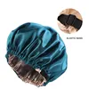 Large Satin Bonnet Silk Night Sleeping Cap Long Satin Bonnet With Head Tie Band Bonnet Edge Wrap For Women Hair 5