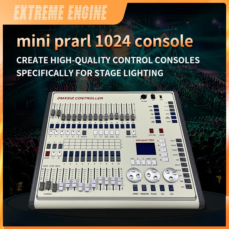Extreme Enginmini Pearl 1024 Dmx Light Console Stage Light Controller Dmx Per Led Par Beam Moving Head Dj Light Con Flight Case