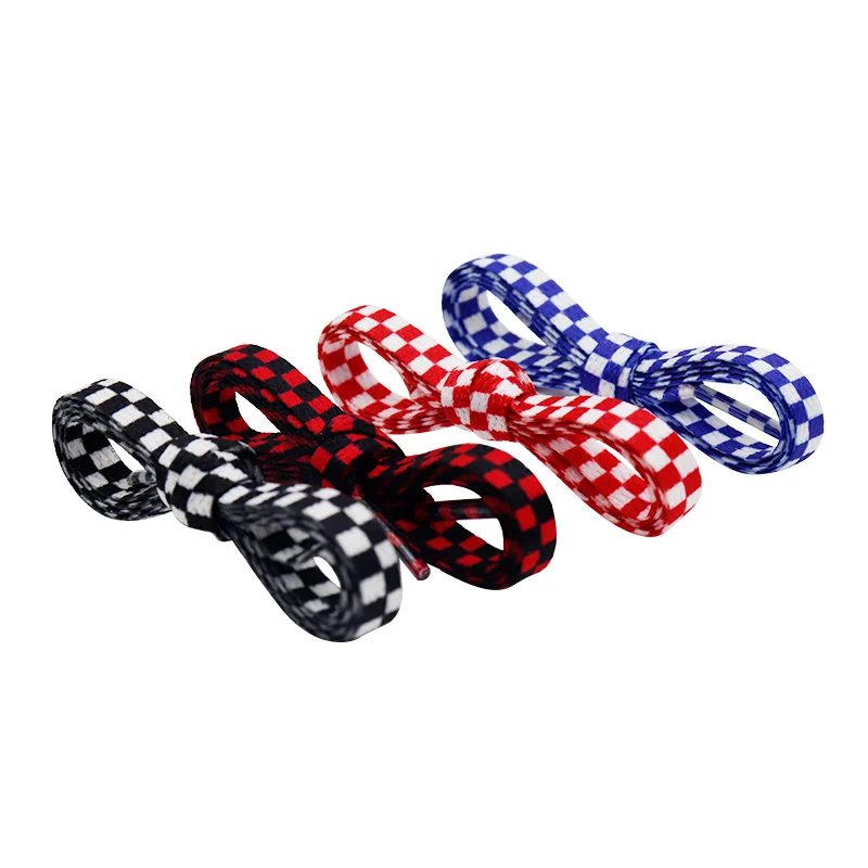 Coolstring Flat Type Heat Transfer Printed Lacet 8MM Pretty Checked Pattern Sublimation Tape Lovely Special Christmas Gifty Cord
